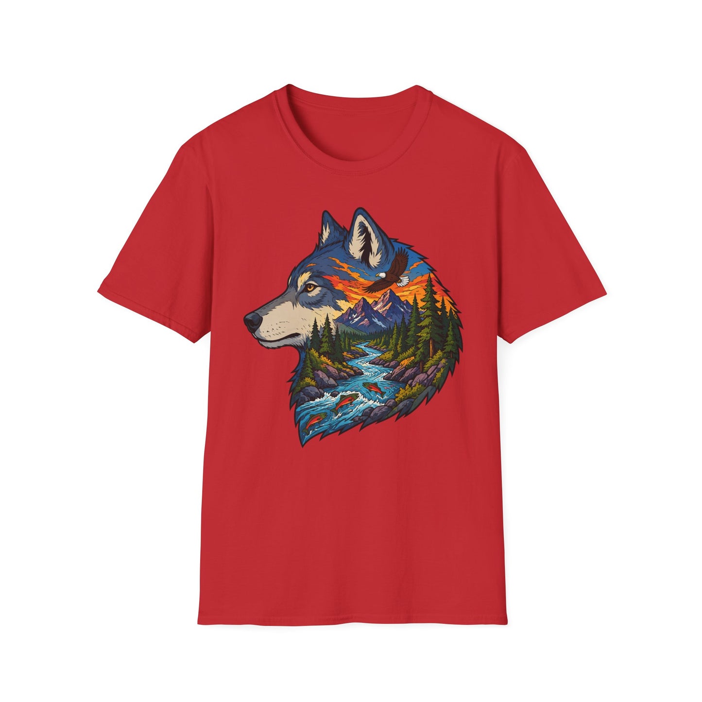 Wolf T-Shirt Nature Landscape - Premium Quality T-Shirt Printing