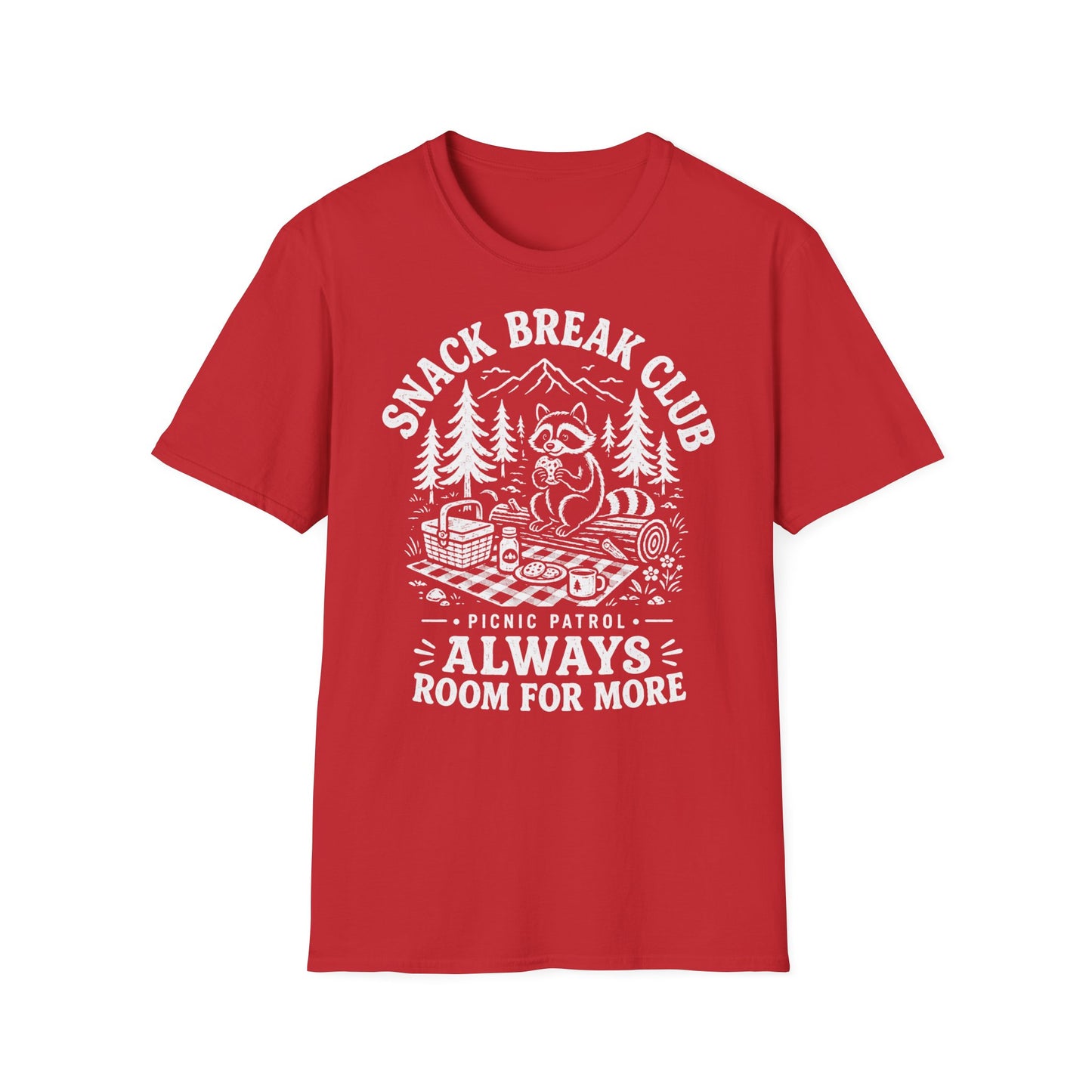 Snack Break Club Raccoon T-Shirt - Premium Quality T-Shirt Printing