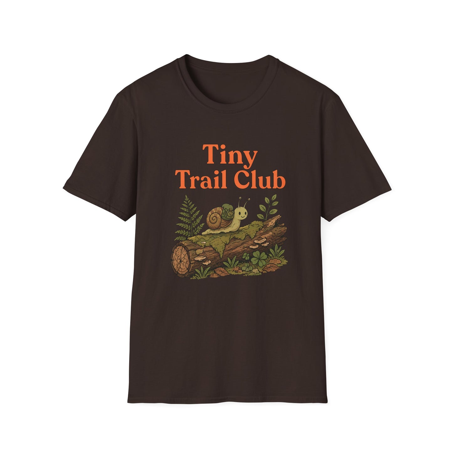 חולצת טישרט Tiny Trail Club חילזון – הדפסה על חולצות באיכות פרימיום
