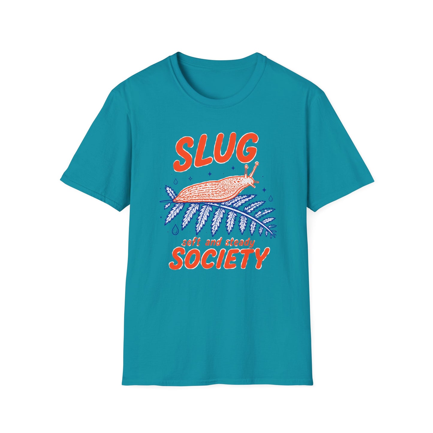 חולצת טישרט Slug Society Soft and Steady – הדפסה על חולצות באיכות פרימיום