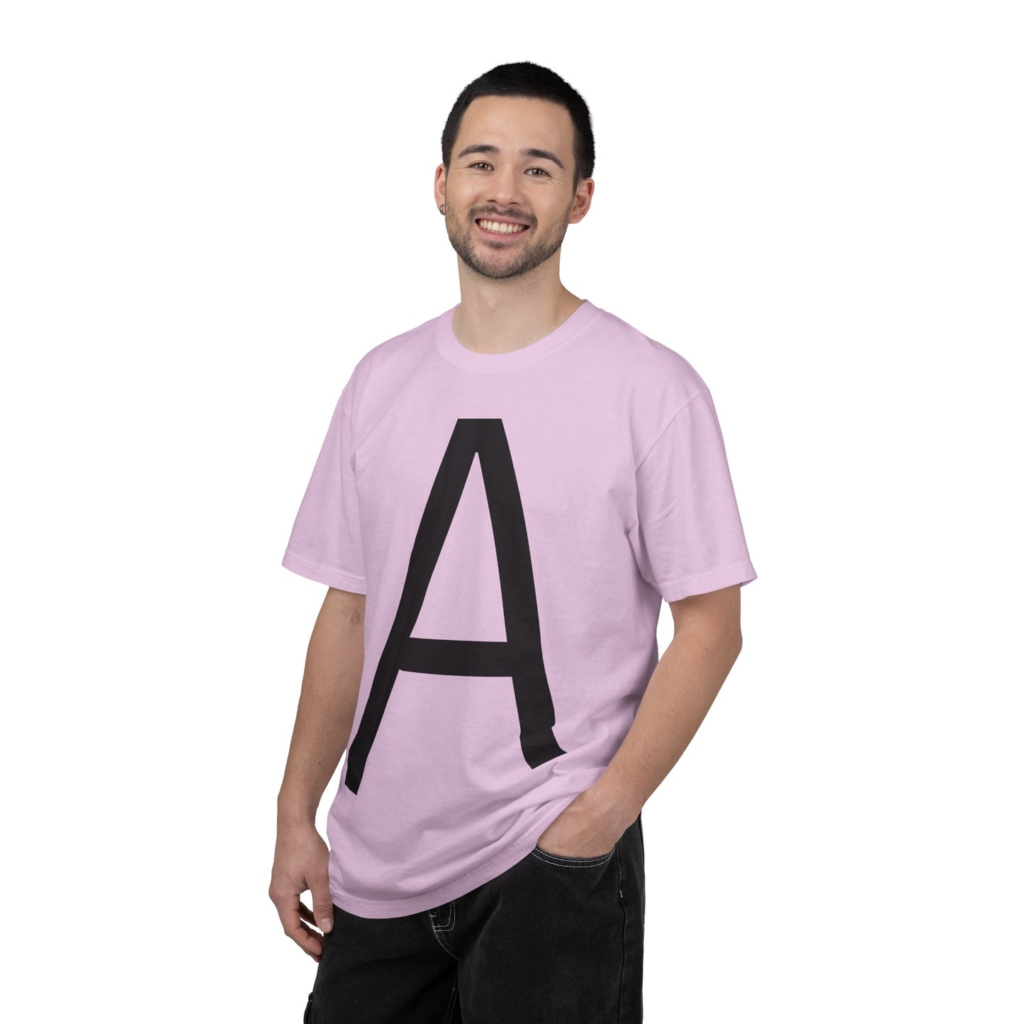 חולצת טי אות A בעיצוב מינימליסטי - Monogram T-Shirt | אלרון פרינט
