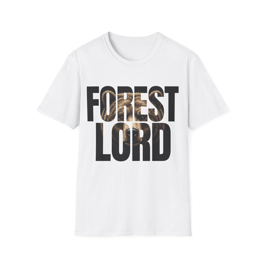 חולצת טי בצבע צהוב (Daisy) עם הדפס דוב וכיתוב Forest Lord