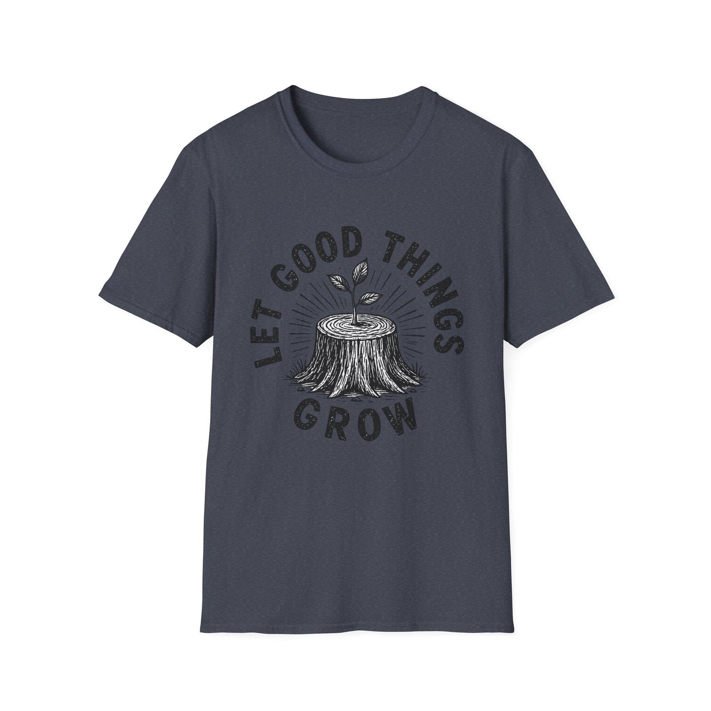 חולצת טישרט עם הדפס בוטני וכיתוב Let Good Things Grow – אלרון פרינט