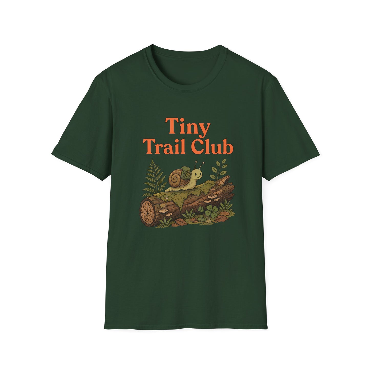 חולצת טישרט Tiny Trail Club חילזון – הדפסה על חולצות באיכות פרימיום