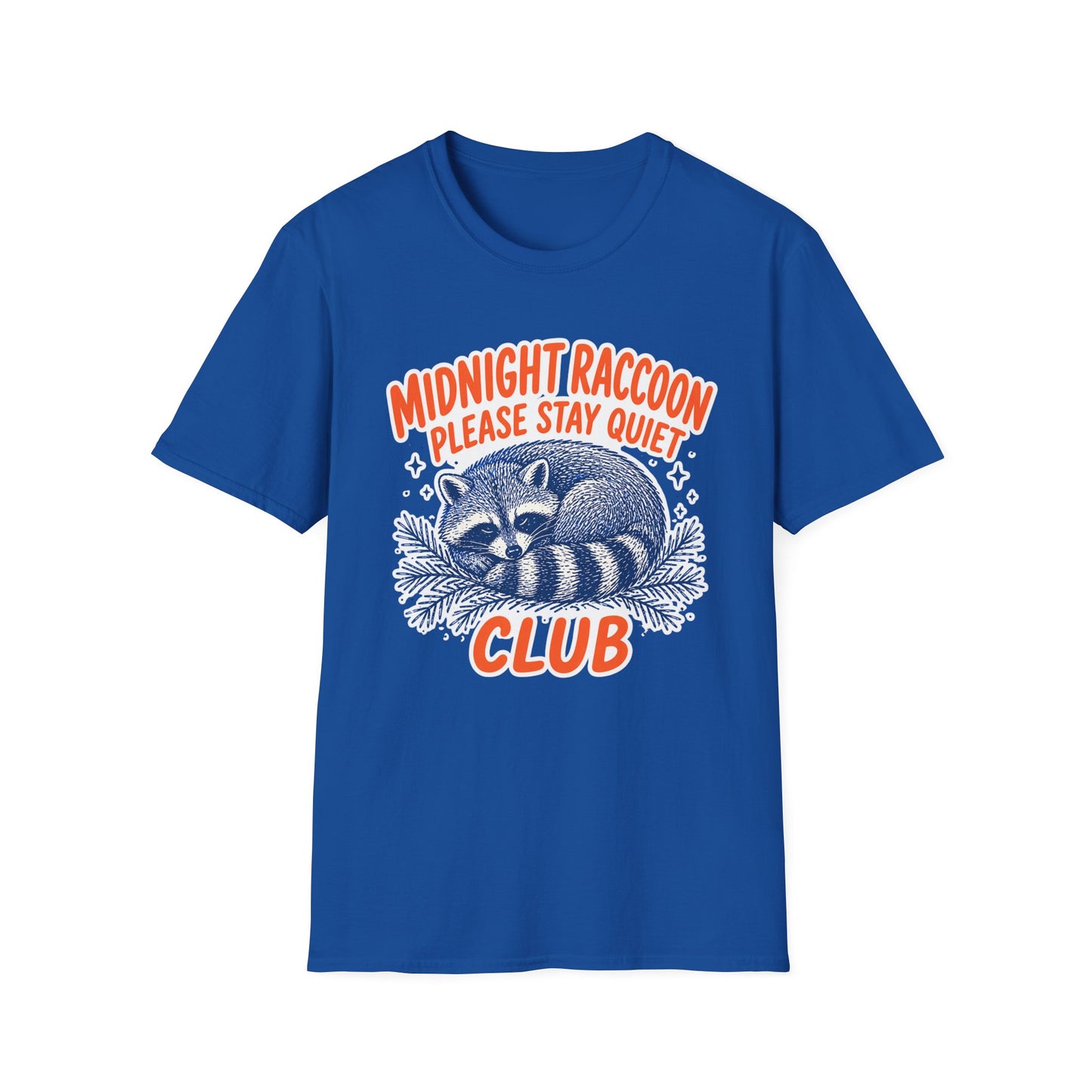 חולצת טישרט Midnight Raccoon Club – הדפסה על חולצות באיכות פרימיום