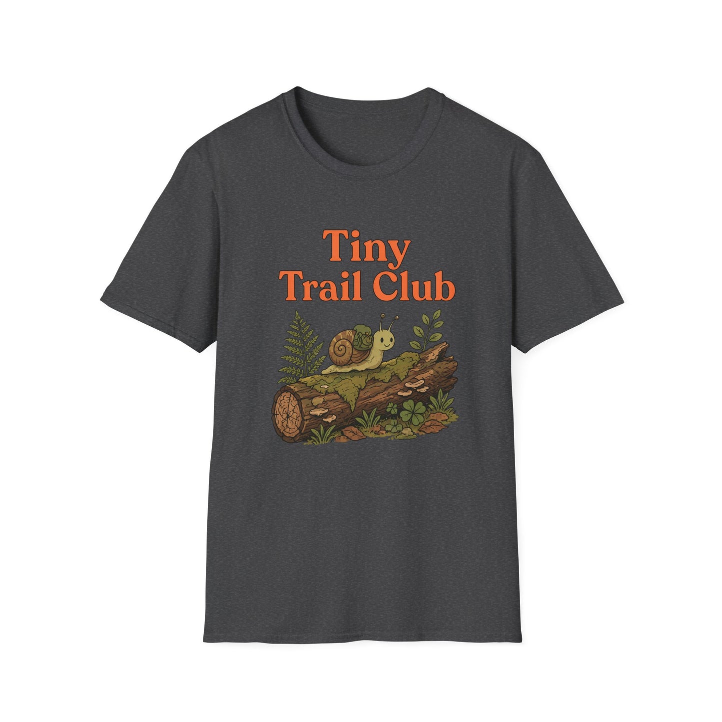 חולצת טישרט Tiny Trail Club חילזון – הדפסה על חולצות באיכות פרימיום