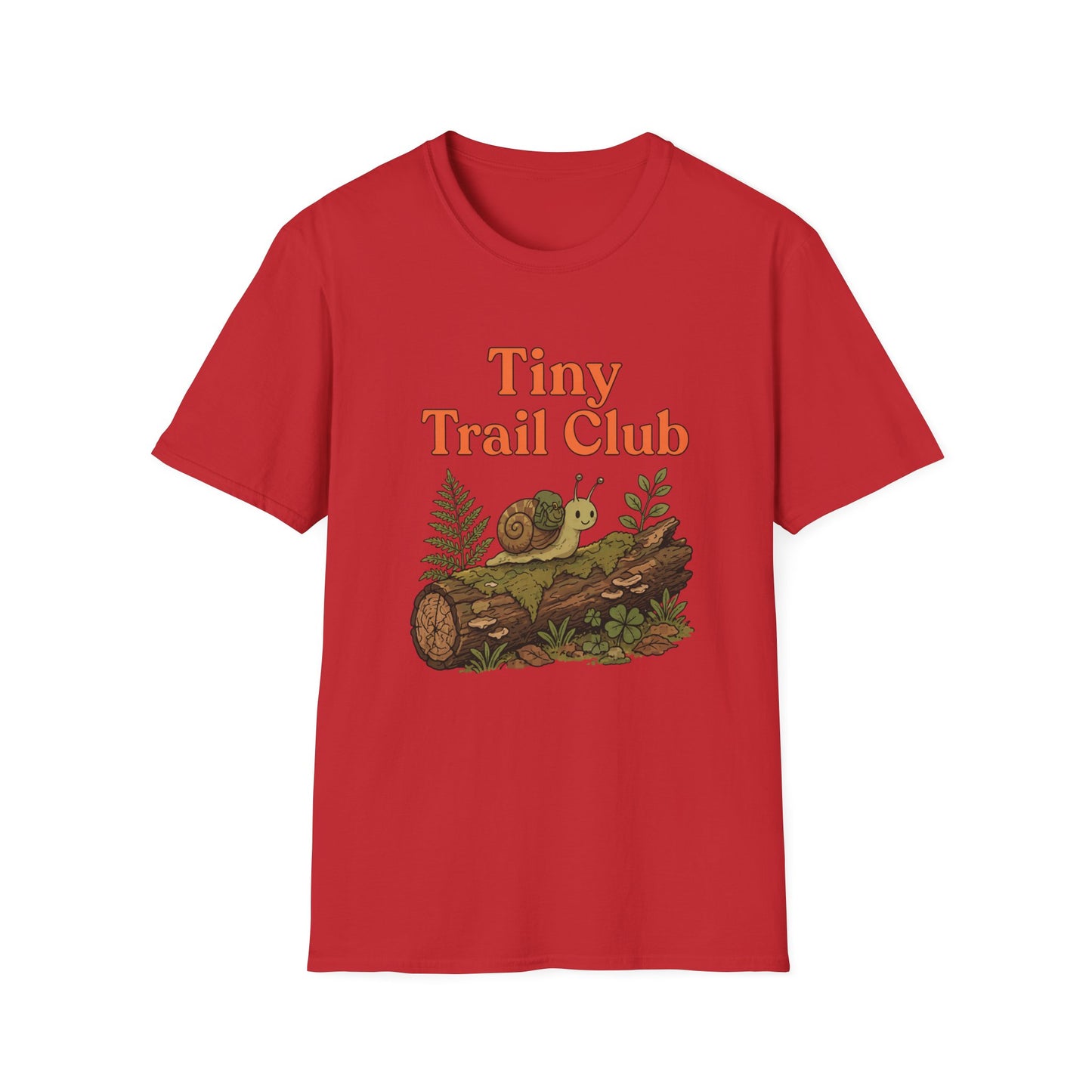 חולצת טישרט Tiny Trail Club חילזון – הדפסה על חולצות באיכות פרימיום