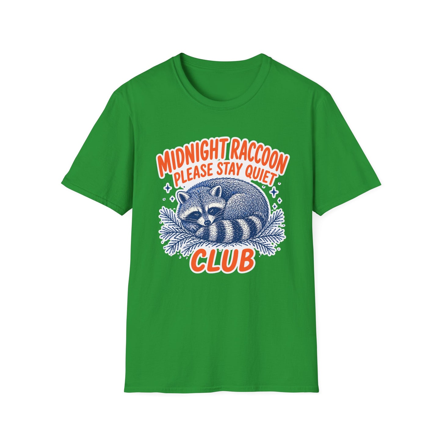 חולצת טישרט Midnight Raccoon Club – הדפסה על חולצות באיכות פרימיום