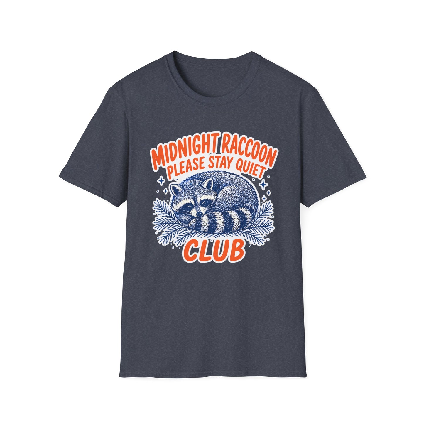 חולצת טישרט Midnight Raccoon Club – הדפסה על חולצות באיכות פרימיום
