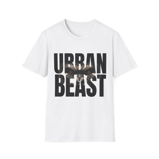 חולצת טי בצבע צהוב (Daisy) עם הדפס קוף וכיתוב Urban Beast