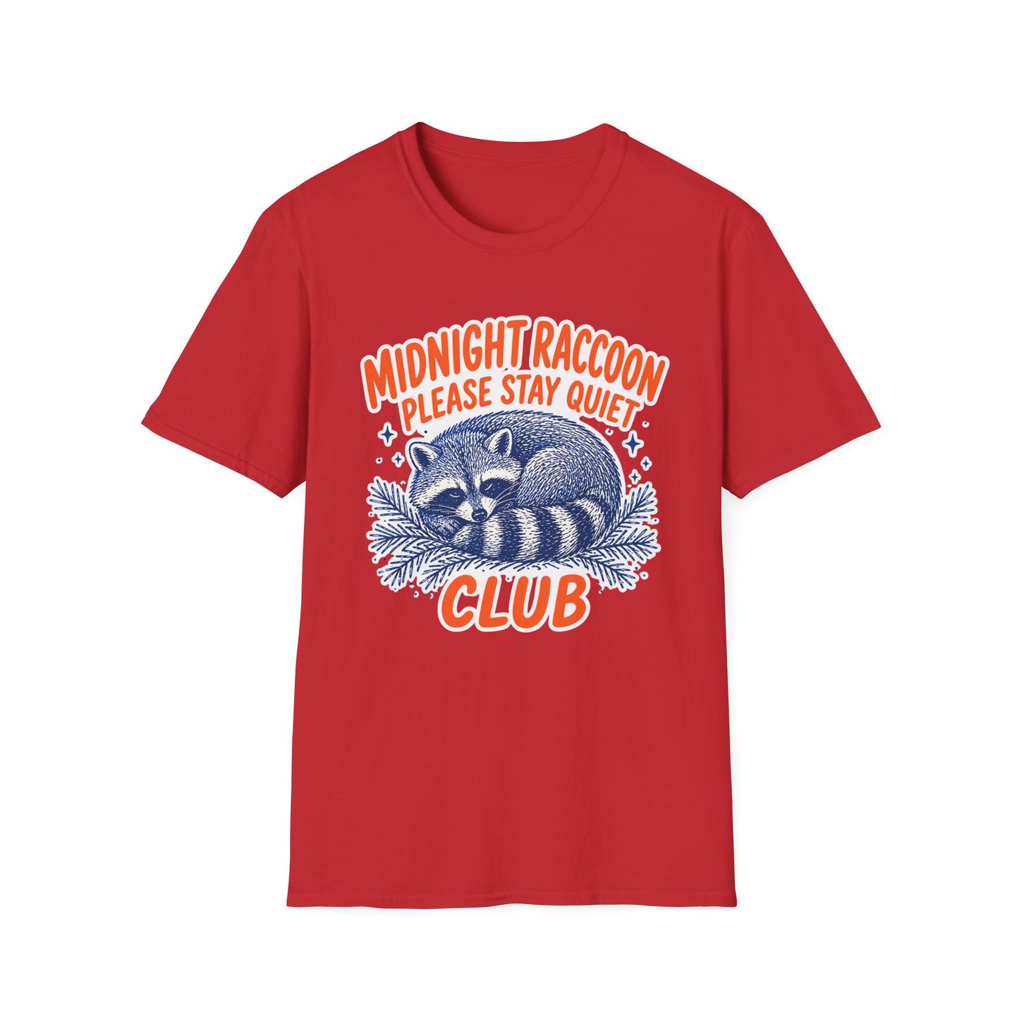 חולצת טישרט Midnight Raccoon Club – הדפסה על חולצות באיכות פרימיום