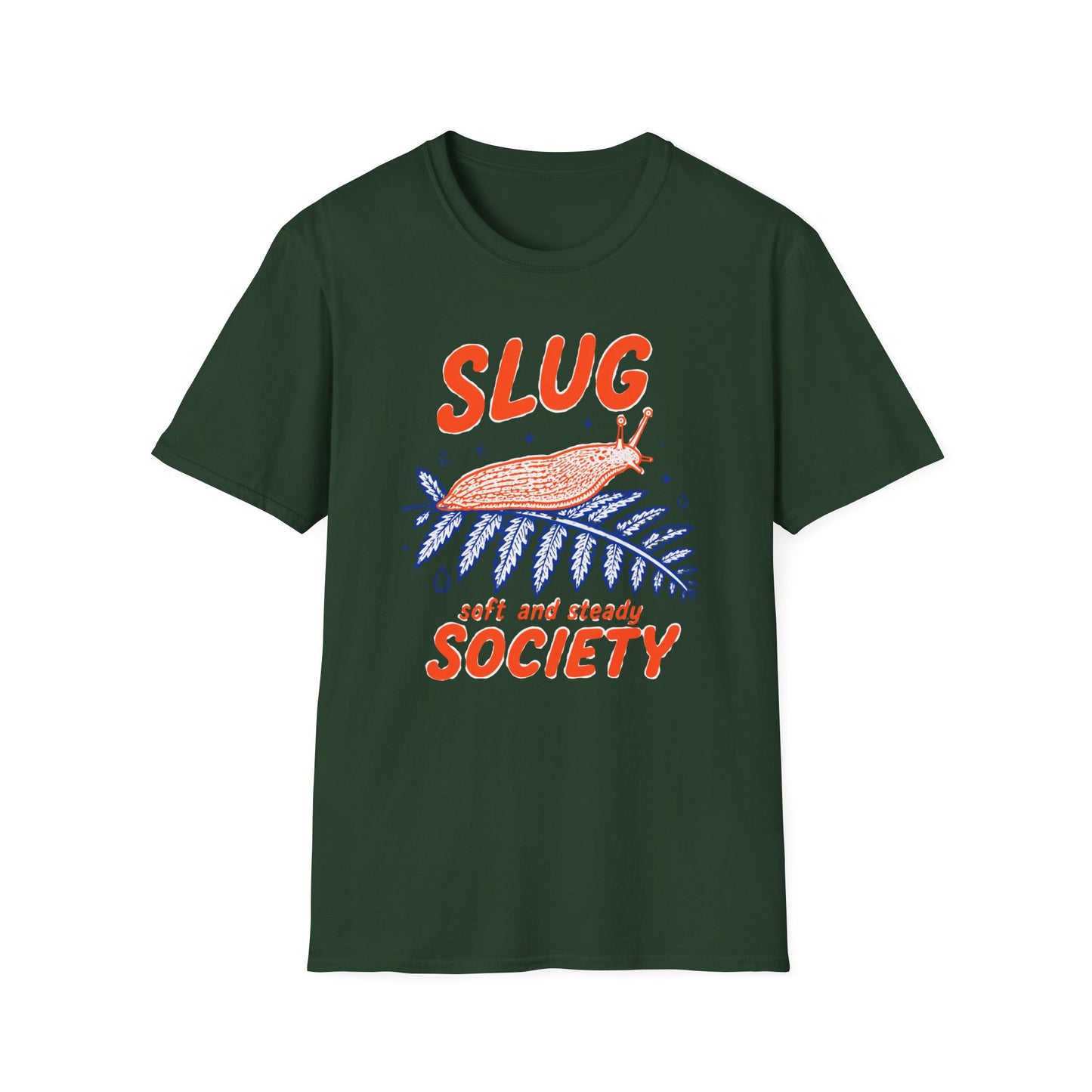 חולצת טישרט Slug Society Soft and Steady – הדפסה על חולצות באיכות פרימיום