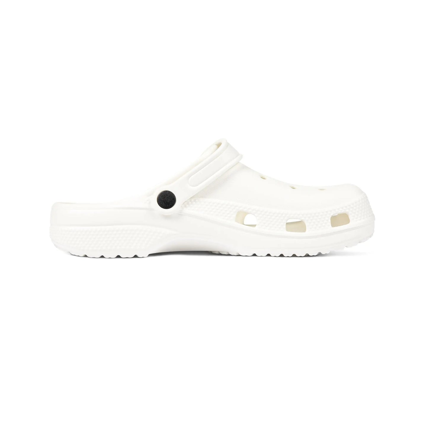 White EVA Foam Clogs — Lightweight Slip-On Garden & Beach Shoes Printify