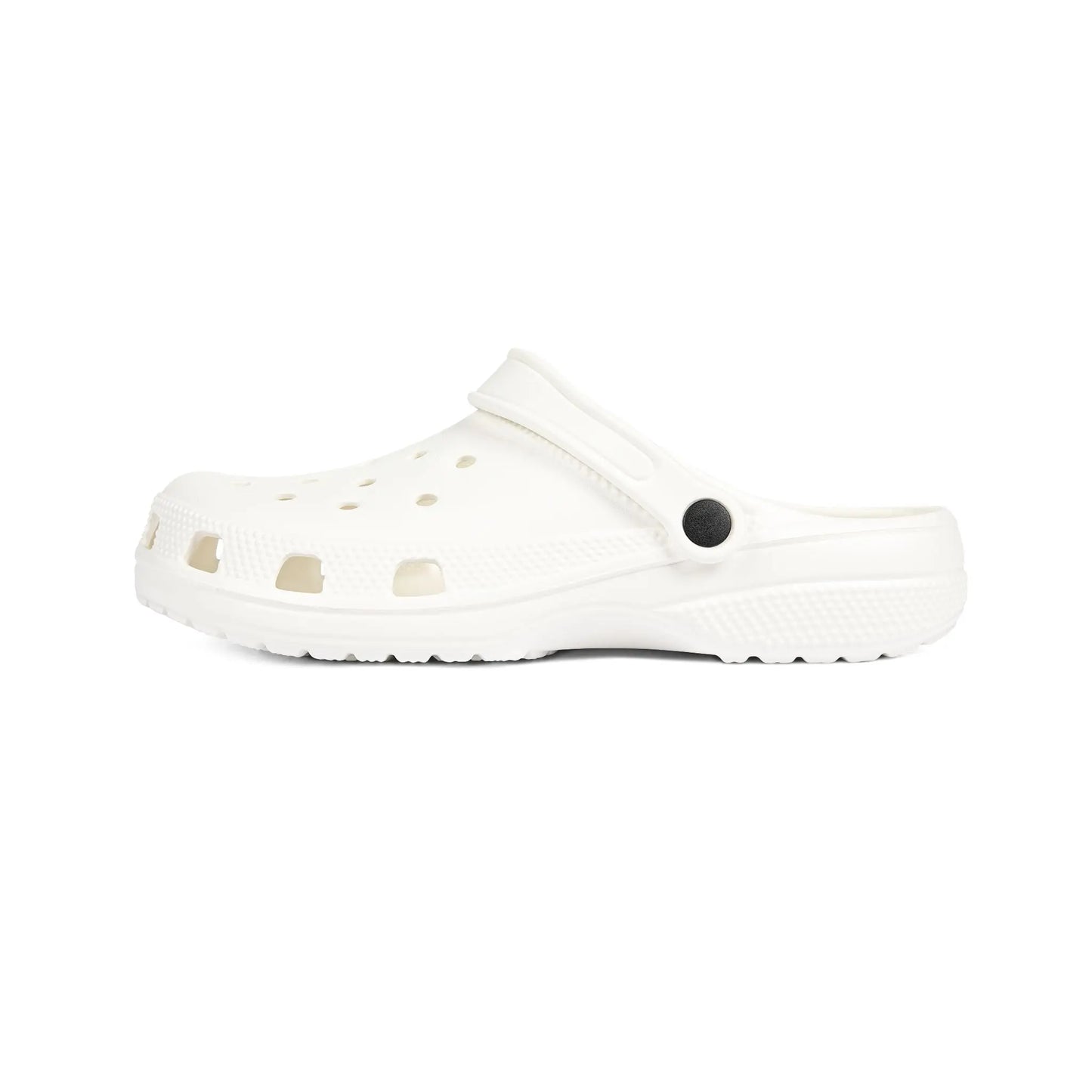 White EVA Foam Clogs — Lightweight Slip-On Garden & Beach Shoes Printify