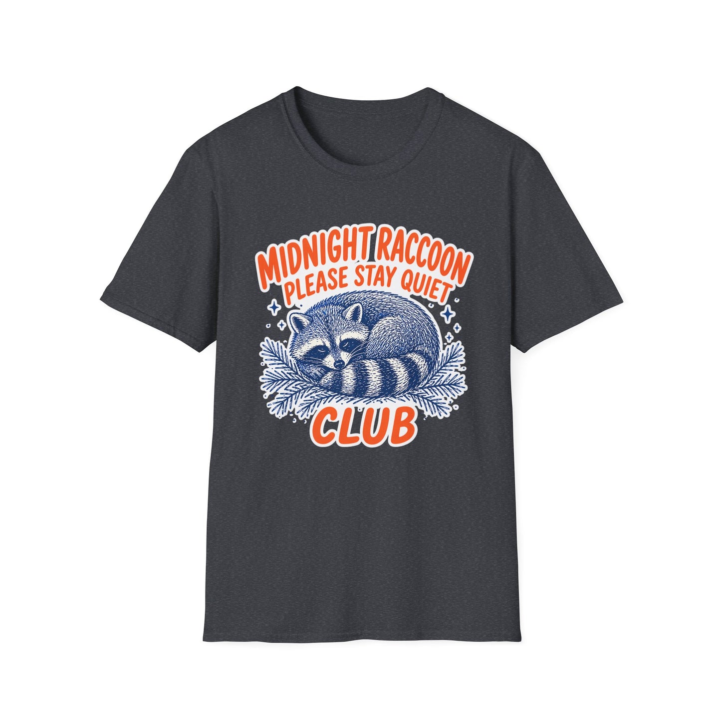 חולצת טישרט Midnight Raccoon Club – הדפסה על חולצות באיכות פרימיום