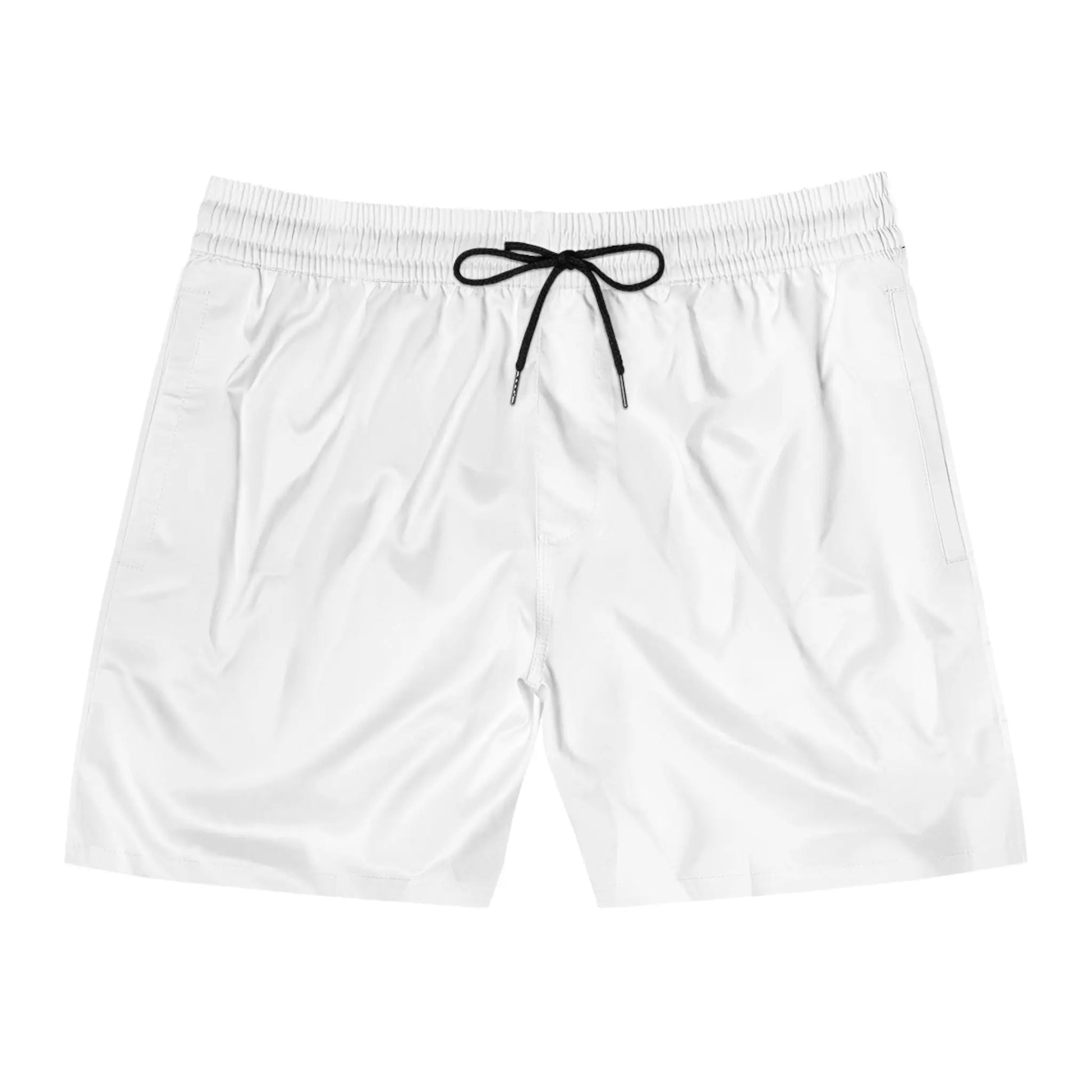 Men's Mid-Length Swim Shorts – Classic Solid AOP Beach Trunks Printify