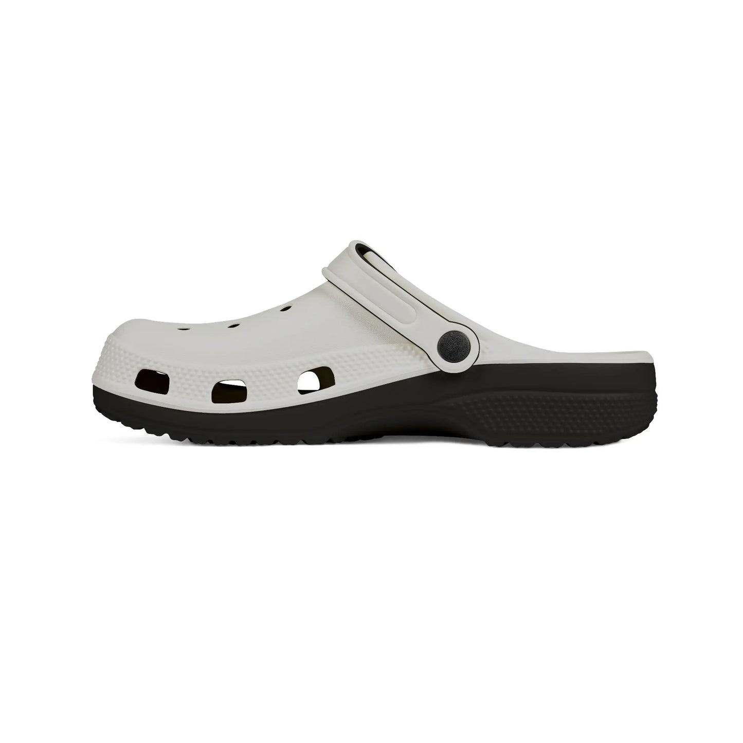 White EVA Foam Clogs — Lightweight Slip-On Garden & Beach Shoes Printify