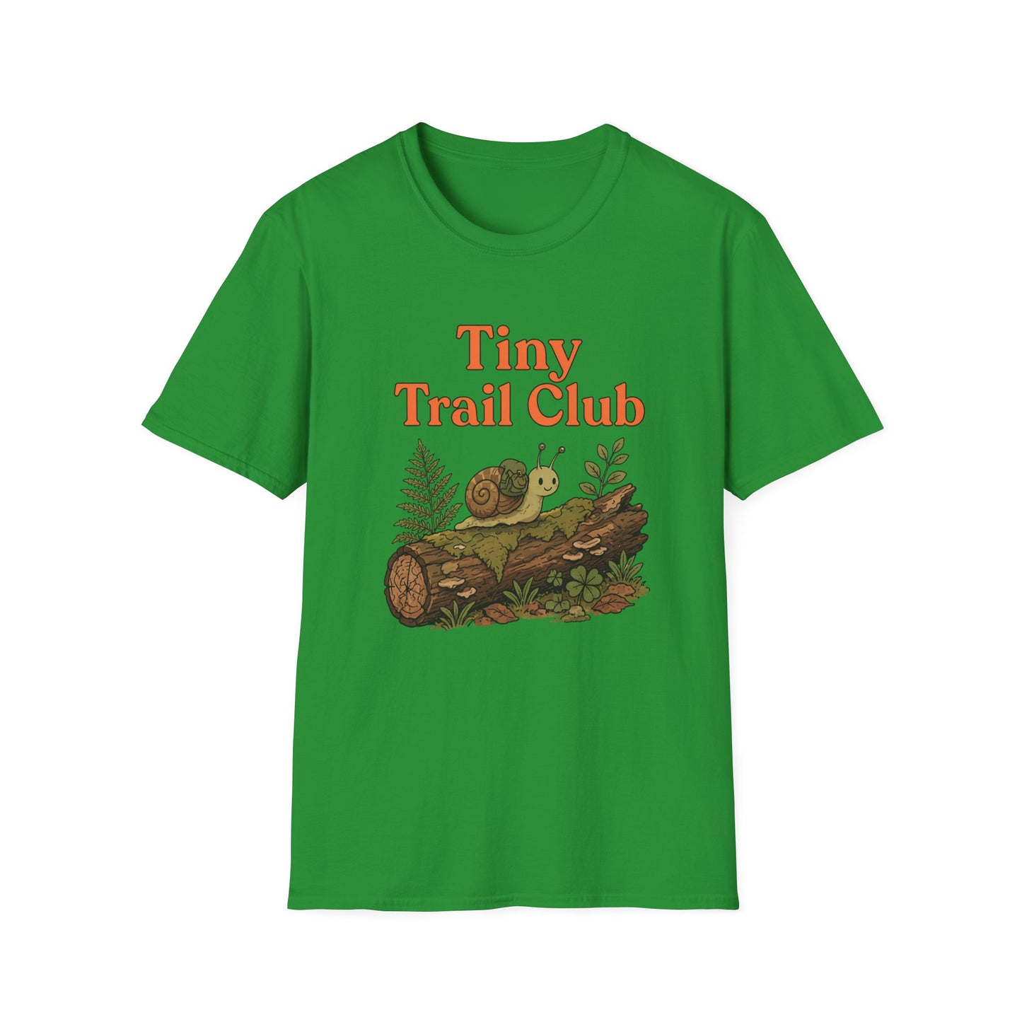 חולצת טישרט Tiny Trail Club חילזון – הדפסה על חולצות באיכות פרימיום