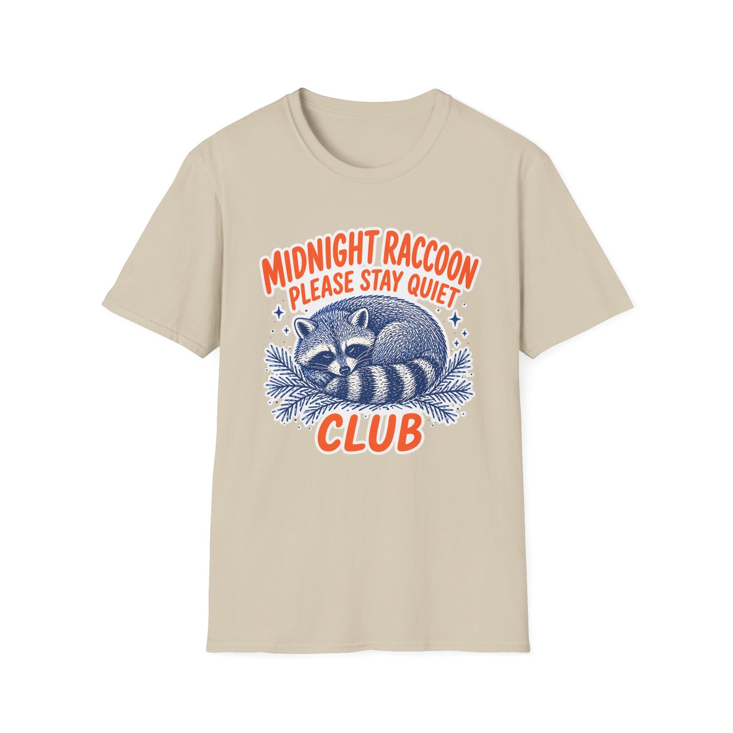 חולצת טישרט Midnight Raccoon Club – הדפסה על חולצות באיכות פרימיום