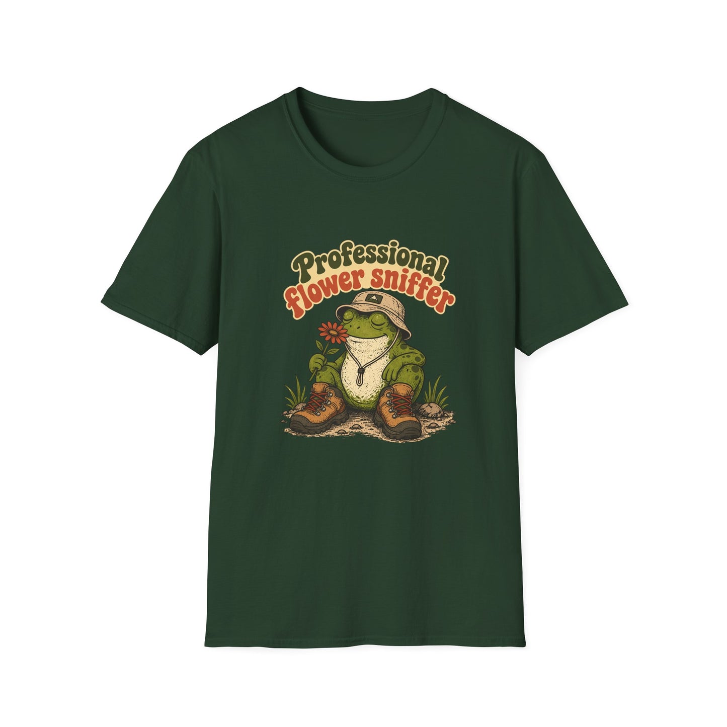 חולצת צפרדע Professional Flower Sniffer – הדפסה על חולצות באיכות פרימיום