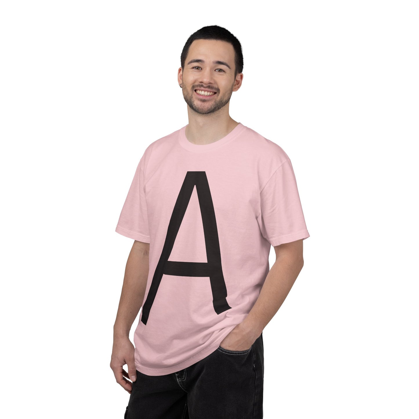 חולצת טי אות A בעיצוב מינימליסטי - Monogram T-Shirt | אלרון פרינט