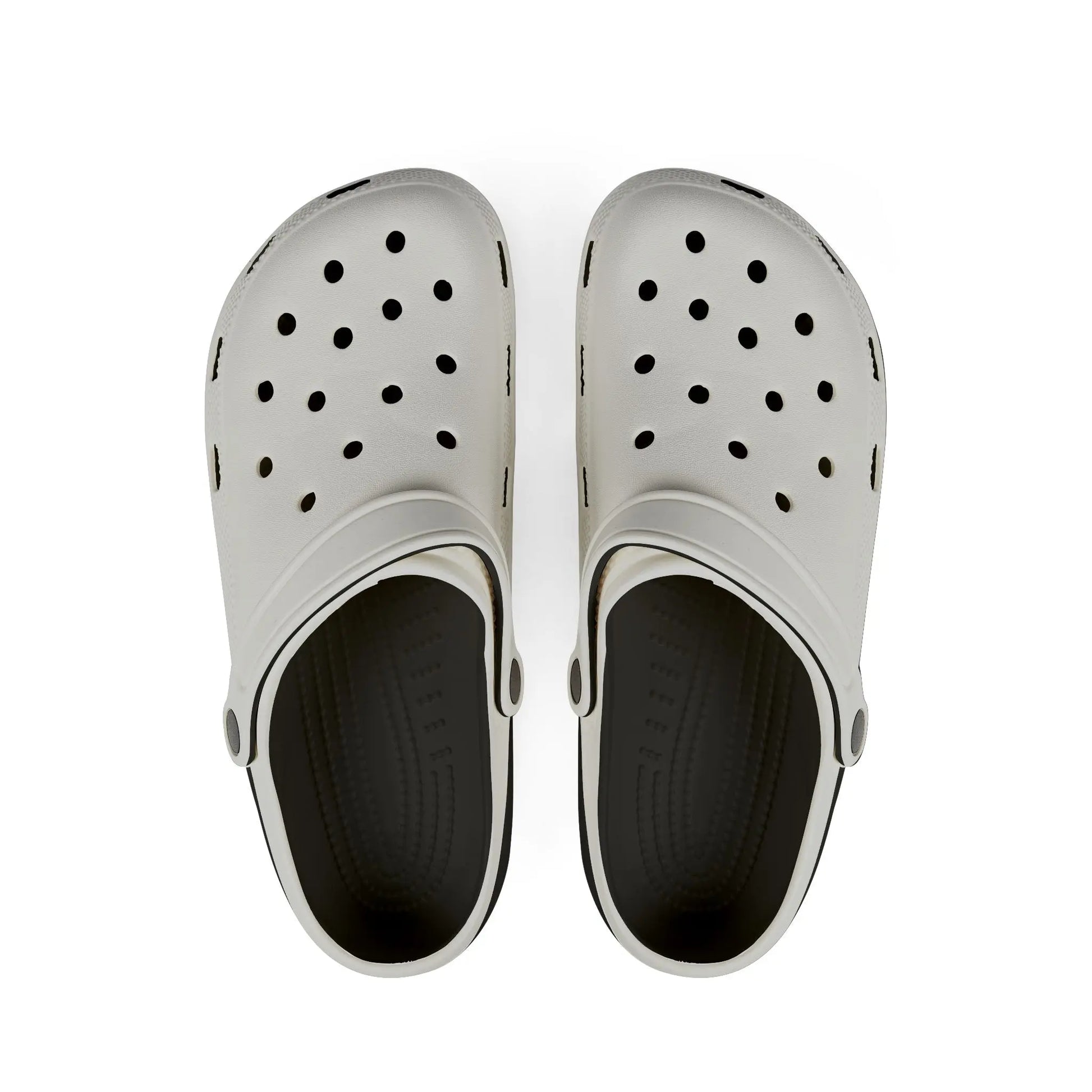 White EVA Foam Clogs — Lightweight Slip-On Garden & Beach Shoes Printify