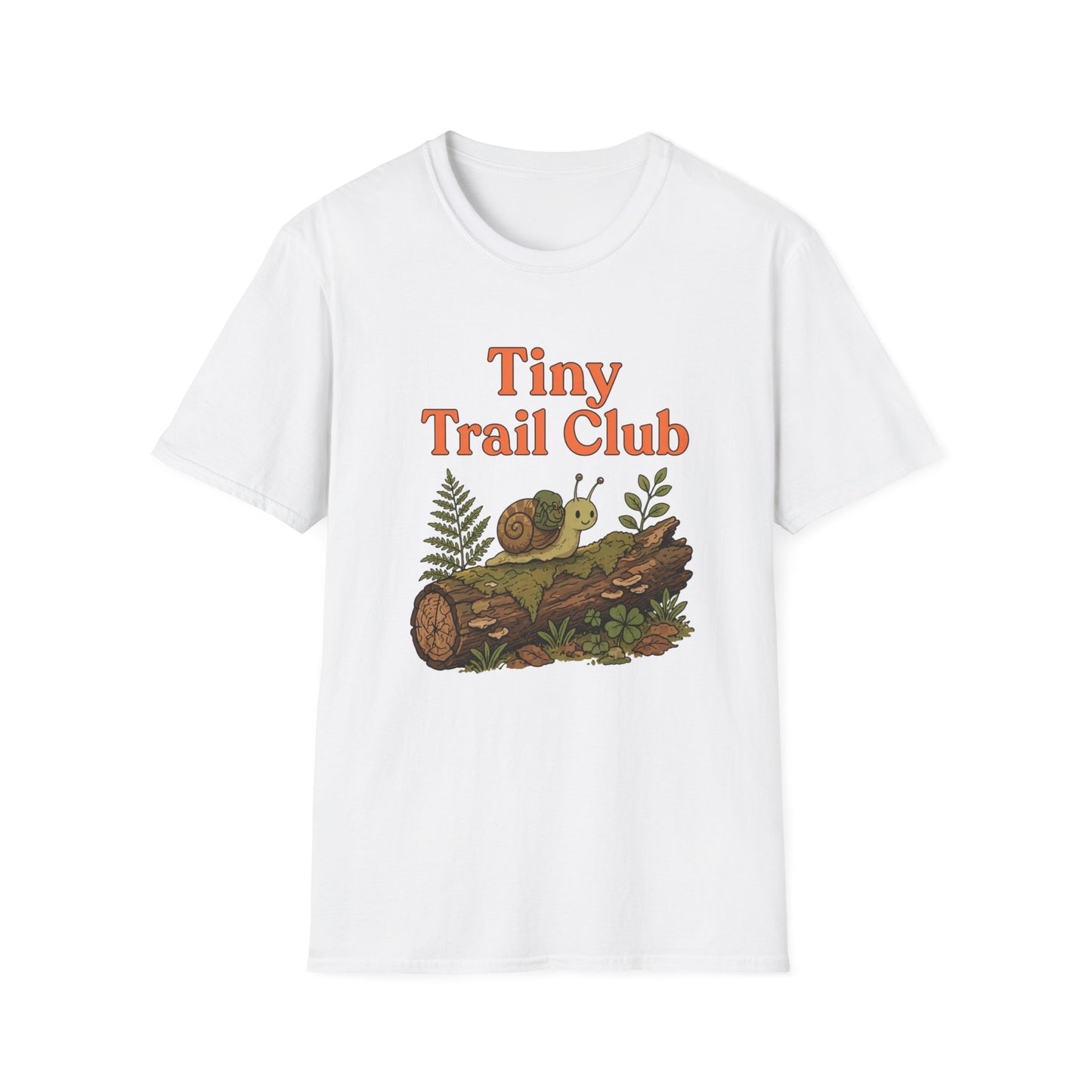 חולצת טישרט Tiny Trail Club חילזון – הדפסה על חולצות באיכות פרימיום