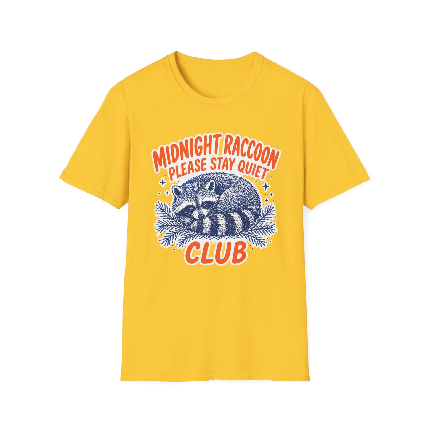 חולצת טישרט Midnight Raccoon Club – הדפסה על חולצות באיכות פרימיום