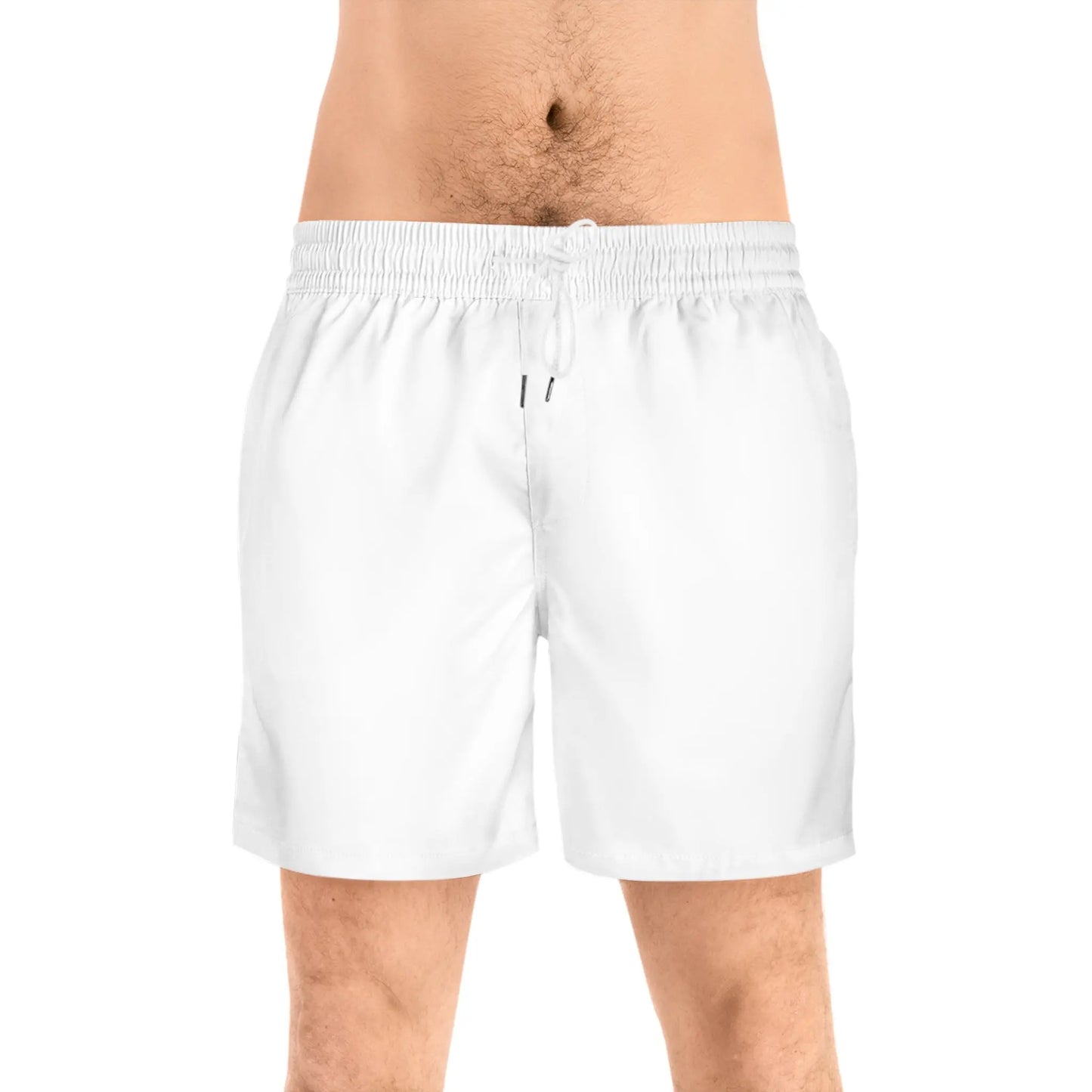 Men's Mid-Length Swim Shorts – Classic Solid AOP Beach Trunks Printify