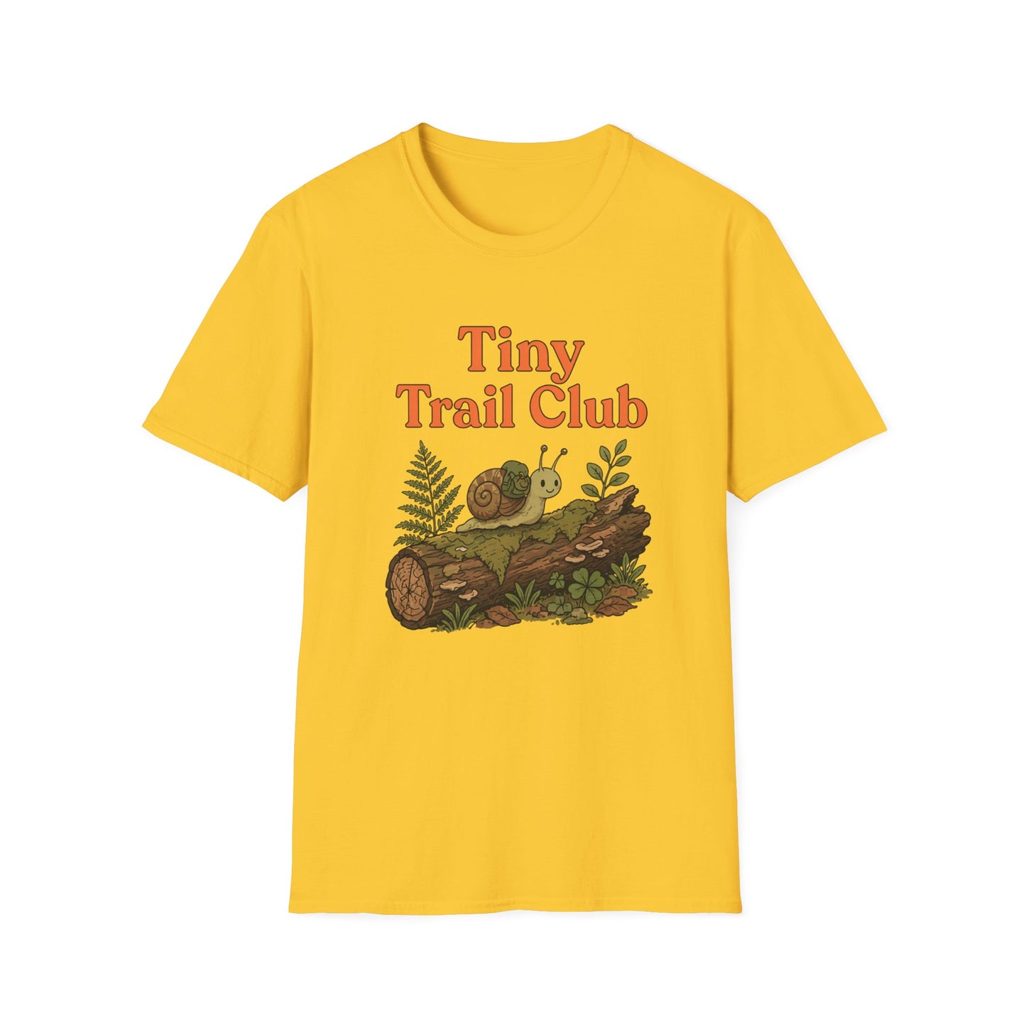חולצת טישרט Tiny Trail Club חילזון – הדפסה על חולצות באיכות פרימיום