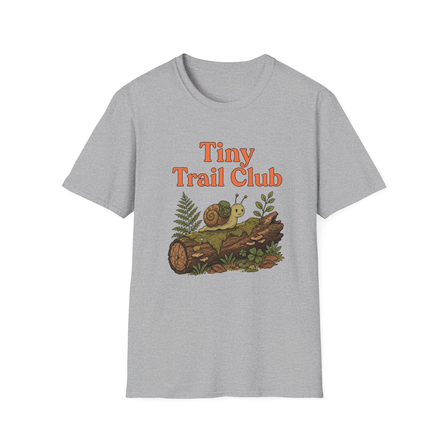 חולצת טישרט Tiny Trail Club חילזון – הדפסה על חולצות באיכות פרימיום