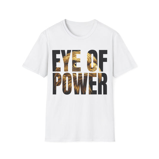 חולצת טי בצבע צהוב (Daisy) עם הדפס נשר וכיתוב Eye of Power