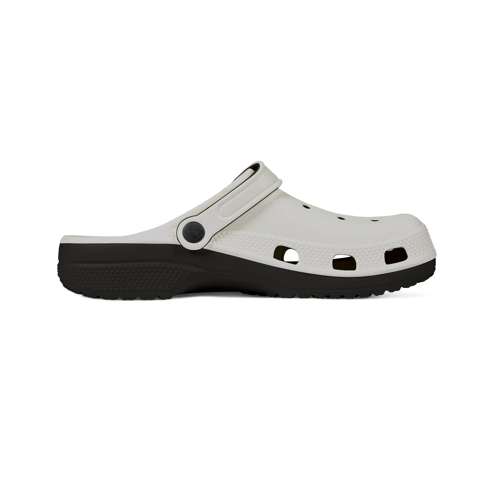 White EVA Foam Clogs — Lightweight Slip-On Garden & Beach Shoes Printify