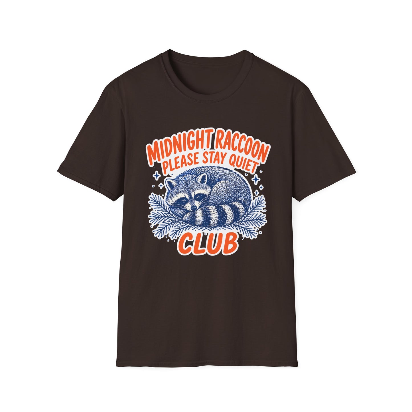 חולצת טישרט Midnight Raccoon Club – הדפסה על חולצות באיכות פרימיום